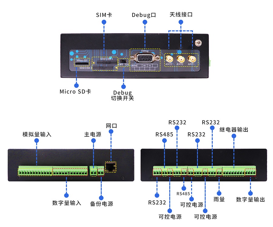 5G水库水水流量监测遥测终端机RTU